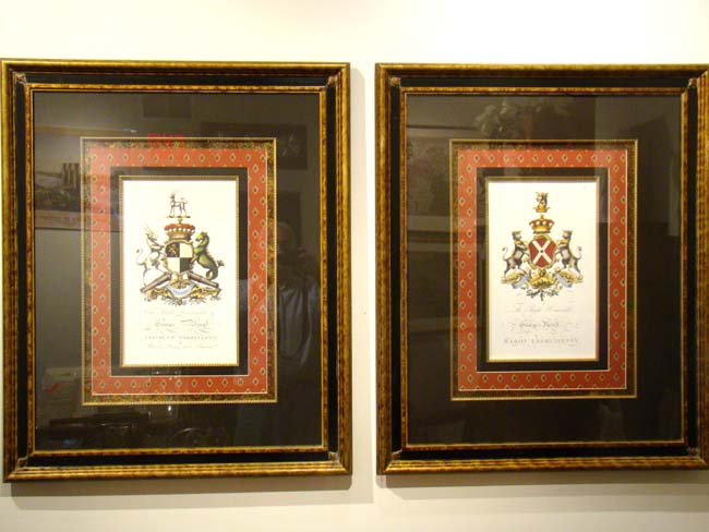 A fabulous pair of 18th century Armorial Engravings in Spectacular frames and matting